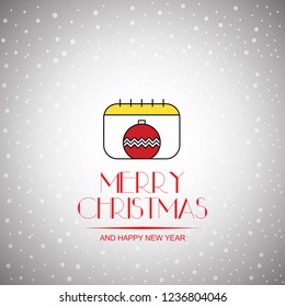 merry christmas And Happy New Year Vector,illustration. use for event specially fit for christmas