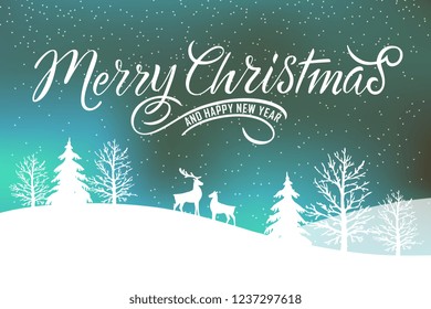 Feliz Navidad y Feliz Año Nuevo diseño vectorial para tarjetas de felicitación y afiche. 
