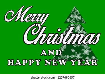 Merry Christmas and a Happy New Year. Christmas cards. Simple design.