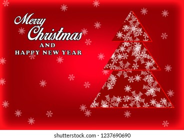 Merry Christmas and a Happy New Year. Christmas cards. Simple design.