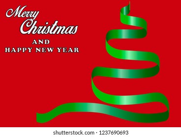 Merry Christmas and a Happy New Year. Christmas cards. Simple design.