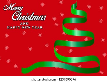 Merry Christmas and a Happy New Year. Christmas cards. Simple design.
