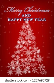 Merry Christmas and a Happy New Year. Christmas cards. Simple design.