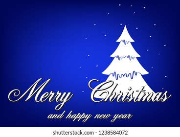 Merry Christmas and a Happy New Year. Christmas cards. Simple design.