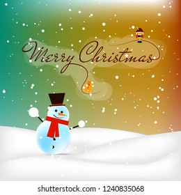 Merry Christmas and Happy New Year vector design for greeting cards and poster.