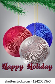 Merry Christmas and a Happy New Year. Christmas cards. Simple design.