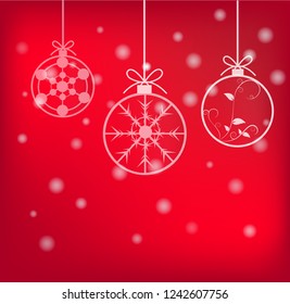 Merry Christmas and Happy New Year Background, Vector Illustration.