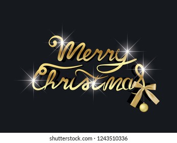 Merry Christmas and Happy New Year greeting card
