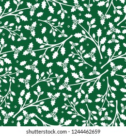 Merry Christmas and Happy New Year winter seamless pattern with holidays objects. Vector illustration