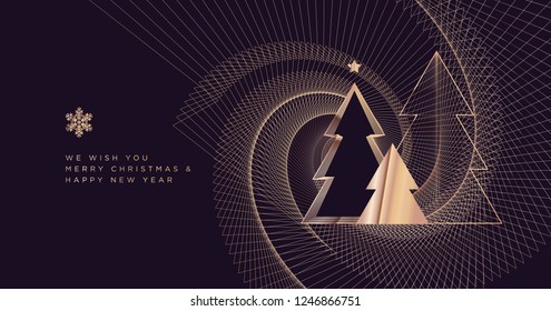 Merry Christmas and Happy New Year 2019. Modern vector illustration concept for background, greeting card, party invitation card, website banner, social media banner, marketing material. Merry Christmas and Happy New Year 2019. Modern vector illustration concept for background, greeting card, party invitation card, website banner, social media banner, marketing material.