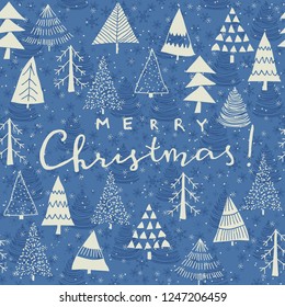 Merry Christmas, Happy New Year greeting card with text. Brochure, poster templates in Christmas style. Beautiful design and layout. Hand drawn card. Vector illustration