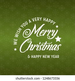 Merry Christmas and Happy New Year 2019 Green Background