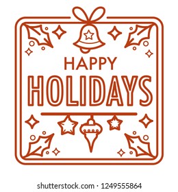 Merry Christmas and happy new year greeting vector.