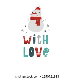 Merry Christmas and Happy New year hand drawn vector print. Christmas lettering and calligraphy print