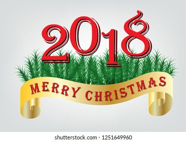 Merry Christmas and a Happy New Year. Christmas cards. Simple design.