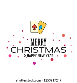 Merry Christmas and Happy New Year 2019 Dotted Background