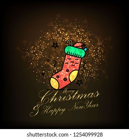 Merry Christmas and Happy new Year Abstract Glitter background