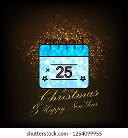 Merry Christmas and Happy new Year Abstract Glitter background