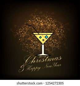 Merry Christmas and Happy new Year Abstract Glitter background