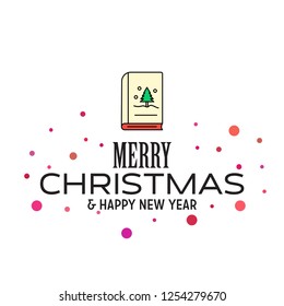 Merry Christmas and Happy New Year 2019 Dotted Background