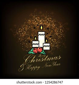 Merry Christmas and Happy new Year Abstract Glitter background