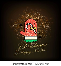 Merry Christmas and Happy new Year Abstract Glitter background
