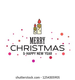 Merry Christmas and Happy New Year 2019 Dotted Background