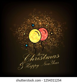 Merry Christmas and Happy new Year Abstract Glitter background