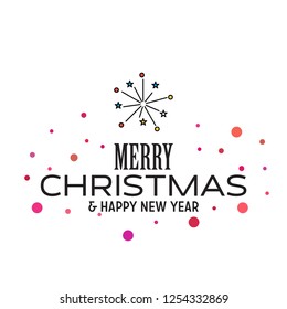 Merry Christmas and Happy New Year 2019 Dotted Background