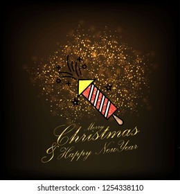 Merry Christmas and Happy new Year Abstract Glitter background