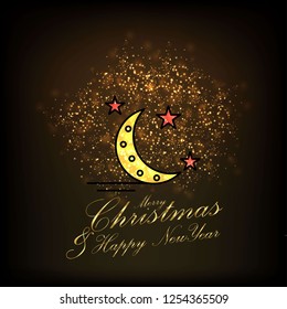 Merry Christmas and Happy new Year Abstract Glitter background