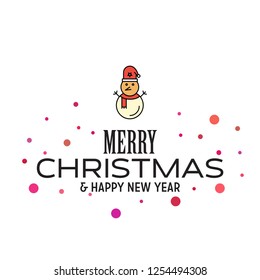 Merry Christmas and Happy New Year 2019 Dotted Background