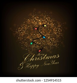 Merry Christmas and Happy new Year Abstract Glitter background
