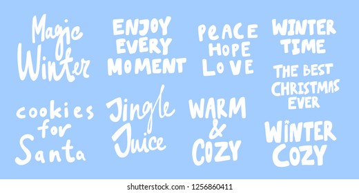 Merry Christmas and Happy New Year 2019 Stickers Set for social media content. Vector hand drawn illustration design. Bubble pop art comic style poster, t shirt print, post card, video blog cover