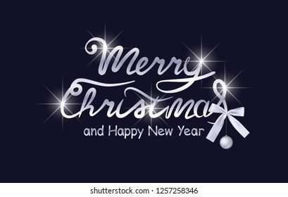 Merry Christmas and Happy New Year greeting card