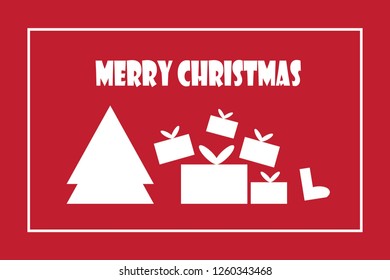 Merry Christmas and Happy New Year greeting card.