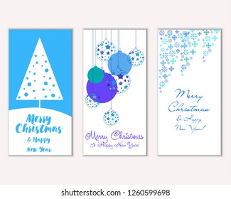 Happy Birthday Cards Set Blue Golden Stock Vector (Royalty Free) 1351304213