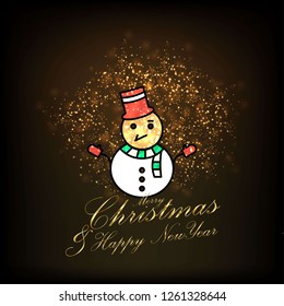 Merry Christmas and Happy new Year Abstract Glitter background