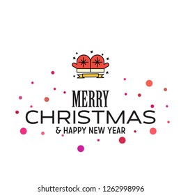 Merry Christmas and Happy New Year 2019 Dotted Background