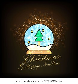 Merry Christmas and Happy new Year Abstract Glitter background