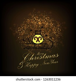Merry Christmas and Happy new Year Abstract Glitter background
