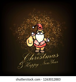 Merry Christmas and Happy new Year Abstract Glitter background