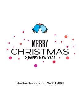 Merry Christmas and Happy New Year 2019 Dotted Background
