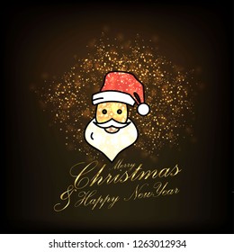 Merry Christmas and Happy new Year Abstract Glitter background