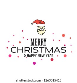 Merry Christmas and Happy New Year 2019 Dotted Background