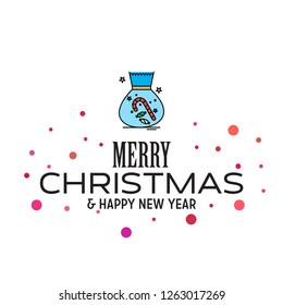 Merry Christmas and Happy New Year 2019 Dotted Background