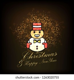 Merry Christmas and Happy new Year Abstract Glitter background