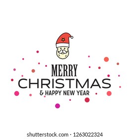Merry Christmas and Happy New Year 2019 Dotted Background