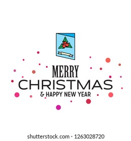 Merry Christmas and Happy New Year 2019 Dotted Background