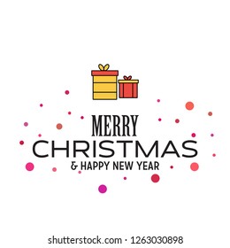 Merry Christmas and Happy New Year 2019 Dotted Background